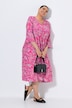 Jerseykleid, Paisley, A-Linie, V-Ausschnitt, 3/4-Arm
