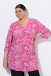 Maglia lunga a fantasia Paisley con scollatura a V e maniche a 3/4