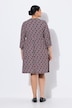Matte Jersey Geometric Print Empire Waist A-Line Pocket Dress