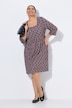 Matte Jersey Geometric Print Empire Waist A-Line Pocket Dress