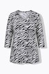 Zebra Print 3/4 Sleeve Knit T-Shirt