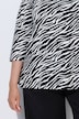 Zebra Print 3/4 Sleeve Knit T-Shirt