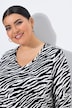 Zebra Print 3/4 Sleeve Knit T-Shirt