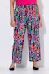 Matte Jersey Patchwork Striped Snakeskin Print Elastic Waist Pants