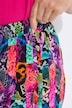 Matte Jersey Patchwork Striped Snakeskin Print Elastic Waist Pants