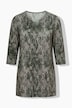 Longshirt, Schlangenmuster, Tunika-Ausschnitt, 3/4-Arm