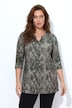 Longshirt, Schlangenmuster, Tunika-Ausschnitt, 3/4-Arm