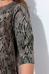 Longshirt, Schlangenmuster, Tunika-Ausschnitt, 3/4-Arm