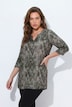Longshirt, Schlangenmuster, Tunika-Ausschnitt, 3/4-Arm