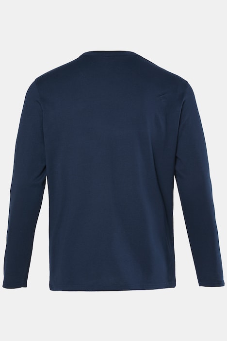 Schlafanzug, Homewear, Zweiteiler, Langarmshirt, gemusterte, lange Hose, bis 8 XL