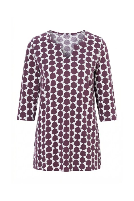 Geometric Print A-Line Knit Tunic