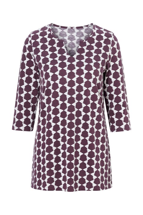 Geometric Print A-Line Knit Tunic