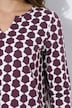 Longshirt, grafischer Druck, Tunika-Ausschnitt, 3/4-Arm