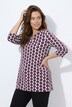 Longshirt, grafischer Druck, Tunika-Ausschnitt, 3/4-Arm