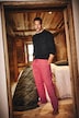 Pyjamasbukser, homewear, flannel, striber, op til 8 XL