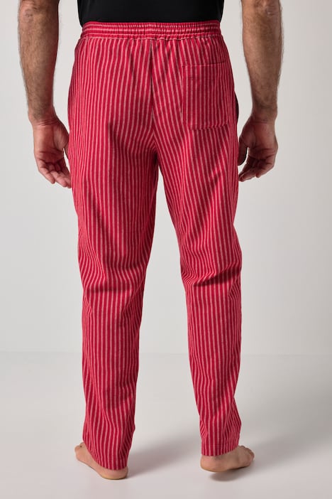 Pyjamasbukser, homewear, flannel, striber, op til 8 XL