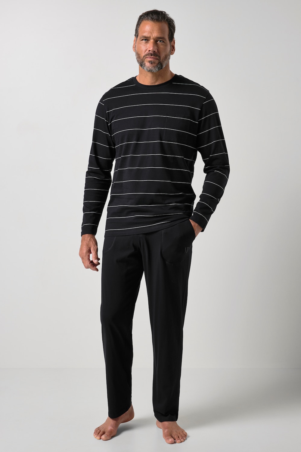 Schlafanzug, Homewear, Zweiteiler, Ringel, bis 8 XL