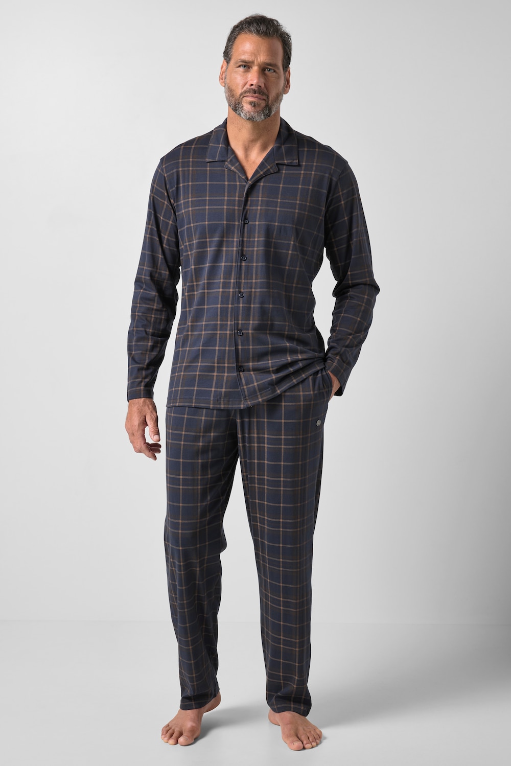 Schlafanzug, Homewear, Zweiteiler, Karo, bis 8 XL