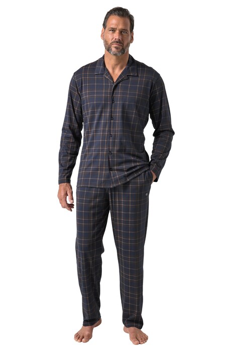 Pyžamo, pohodlné oděvy, dvoudílná souprava, kostkované, do vel. 8XL