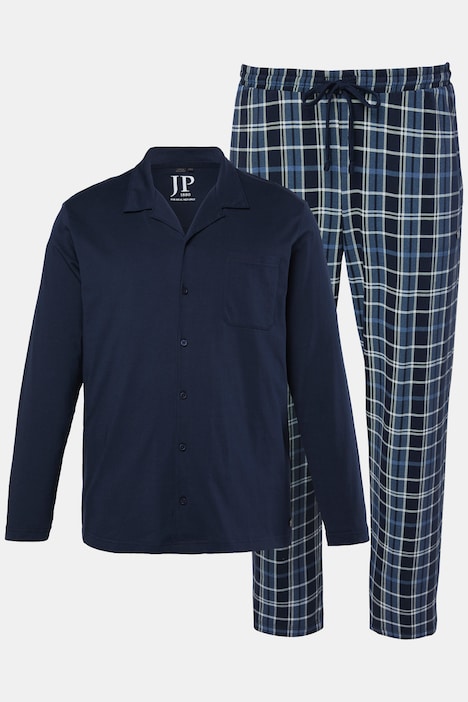 Schlafanzug, Homewear, Zweiteiler, Karo-Hose, bis 8 XL