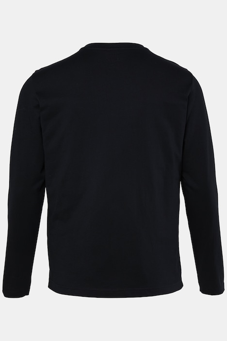 Langarmshirt, Rundhals, Stick, bis 8 XL