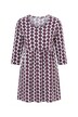 Geometric Print Jersey A-Line Knit Pocket Tunic