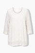 T-shirt i A-linje med glimmer, rund hals og 3/4-ærmer