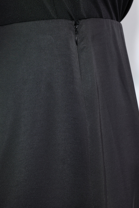Satin-Maxirock, Glocken-Silhouette, Elastikbund