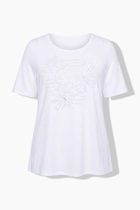 T-shirt, A-lijn, ronde hals, korte mouwen, Pima-katoen