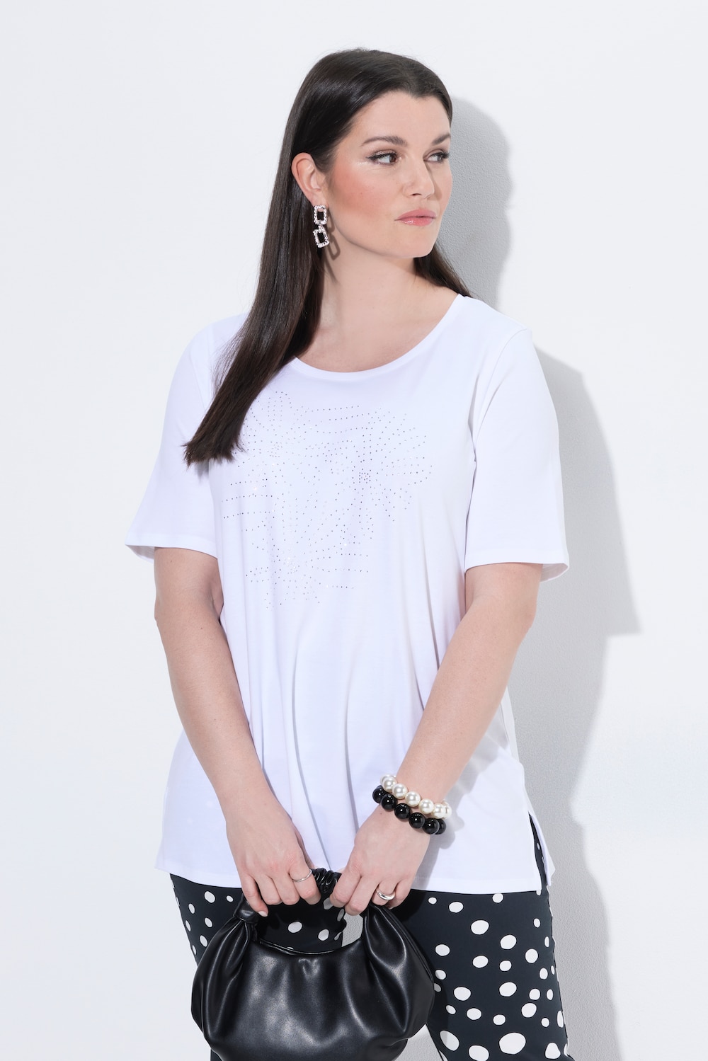 T-Shirt, A-Linie, Rundhals, Halbarm, Pima Cotton