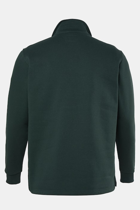 Mikina se stojáčkem a krátkým zipem, teplákovina, potisk na hrudi, do vel. 8XL