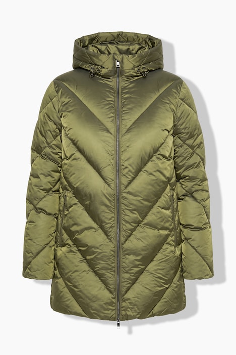 HYPRAR Pufferjacke, Stehkragen, Kapuze, 2-Wege-Zipper