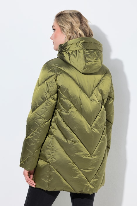 HYPRAR Pufferjacke, Stehkragen, Kapuze, 2-Wege-Zipper