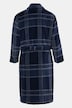 Bademantel, Homewear, Mikrofaser, Karo, Bindegürtel, bis 8 XL