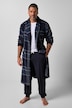 Bademantel, Homewear, Mikrofaser, Karo, Bindegürtel, bis 8 XL