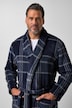 Bademantel, Homewear, Mikrofaser, Karo, Bindegürtel, bis 8 XL
