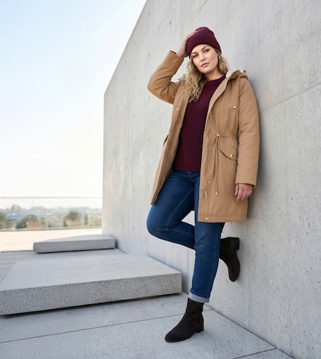 Funktions-Parka, wasserdicht, Stehkragen, 2-Wege-Zipper