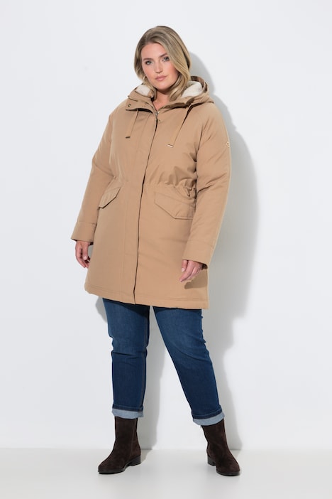 Funktions-Parka, wasserdicht, Stehkragen, 2-Wege-Zipper