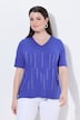 Rhinestone Drip Short Sleeve V-Neck T-Shirt Blouse