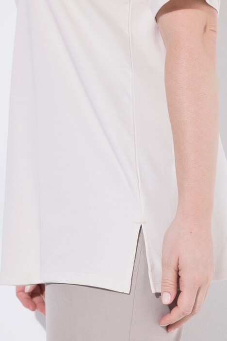 T-shirt, hart, A-lijn, ronde hals, korte mouwen, Pima-katoen