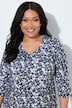 Polka Dot 3/4 Sleeve Knit Tunic
