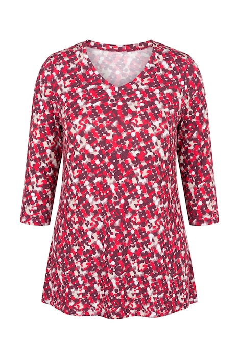 Polka Dot 3/4 Sleeve Knit Tunic