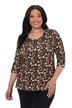 Longshirt, grafischer Druck, Rundhals, 3/4-Arm