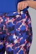 Jerseyhose, gemustert, weites Bein, Elastikbund