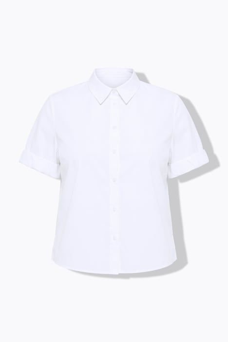 Papertouch-Bluse, Hemdkragen, Halbarm