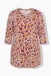 Longshirt, Blüten, V-Ausschnitt, 3/4-Arm