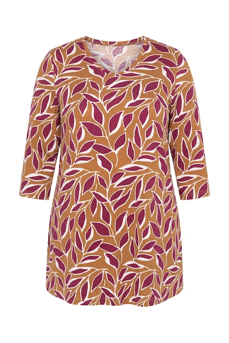 Autumn Leaf 3/4 Sleeve V-Neck Knit Tunic