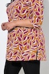 Longshirt, Blüten, V-Ausschnitt, 3/4-Arm