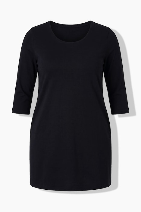 3/4 Sleeve Round Neck Knit Tunic