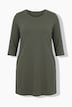 3/4 Sleeve Round Neck Knit Tunic